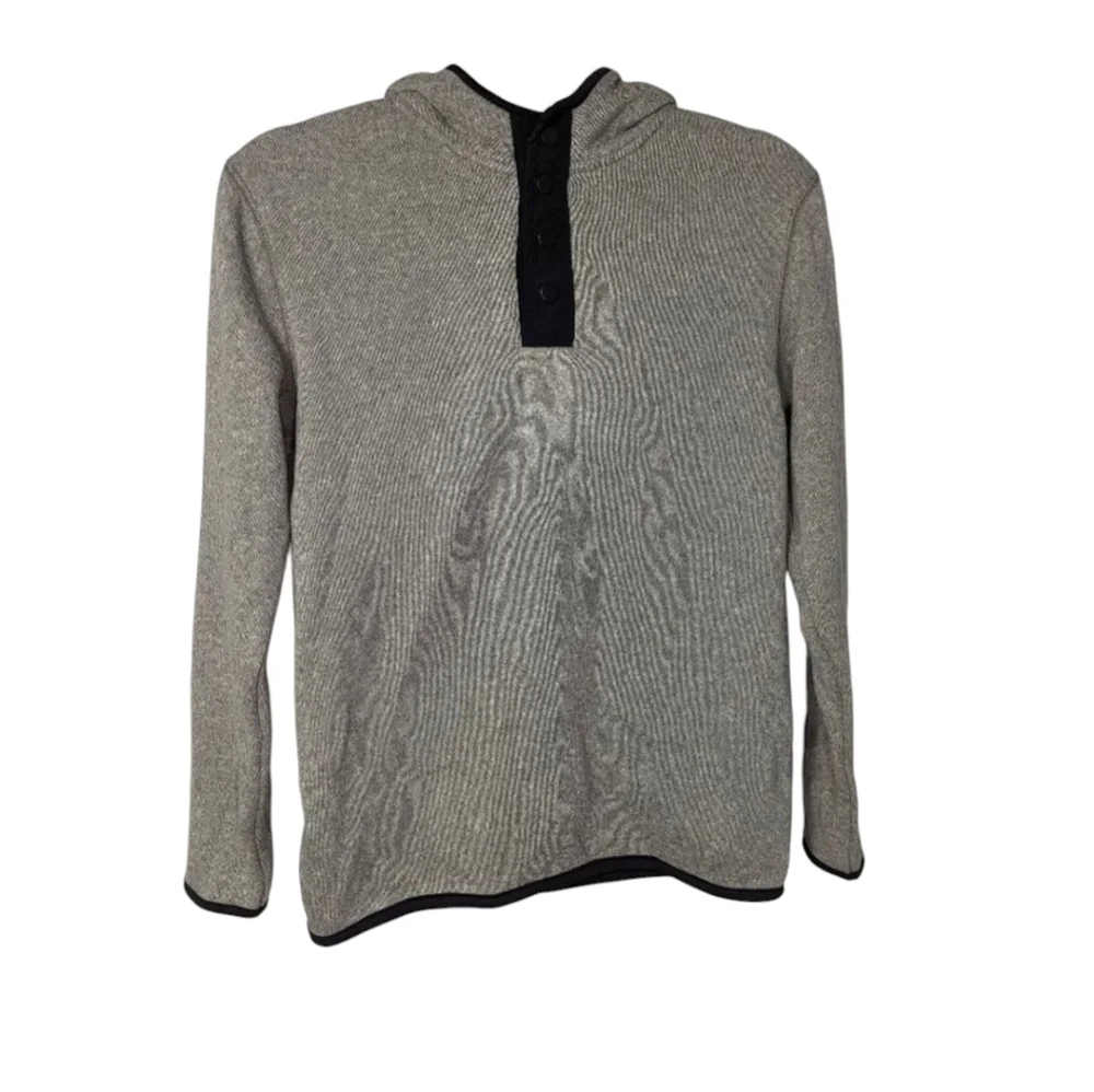 Old Navy Grey Hooded Pullover Fleece Boys Size XL
